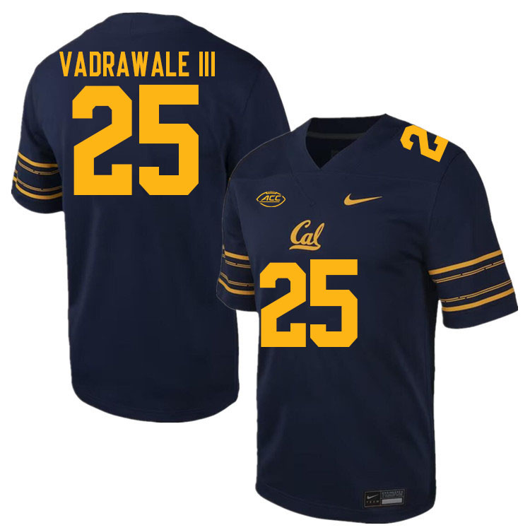 California Golden Bears #25 Sai Vadrawale III ACC Conference College Football Jerseys Stitched Sale-Navy
